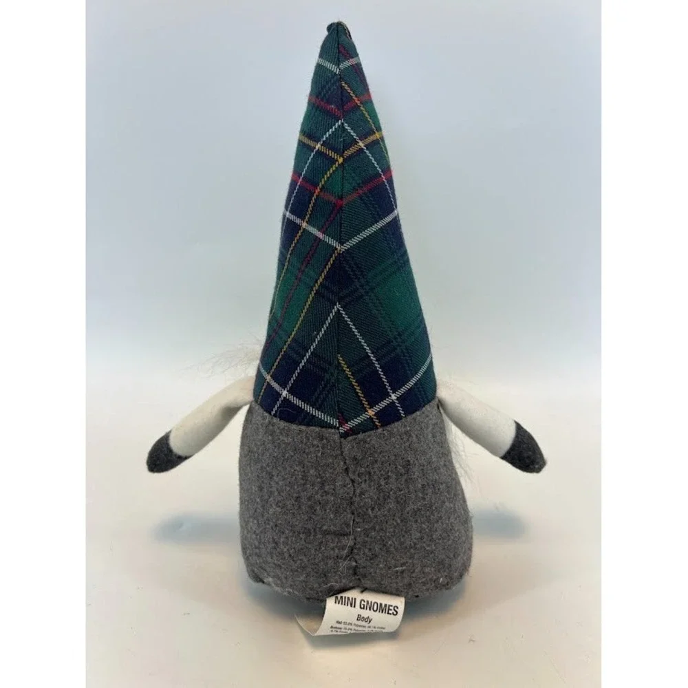Mini Gnomes brand Christmas Gnome‎ Tartan Plaid Weighted 6